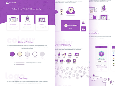 👇 VPN Case Study brand case study design illustration logo purple security styleguide vpn