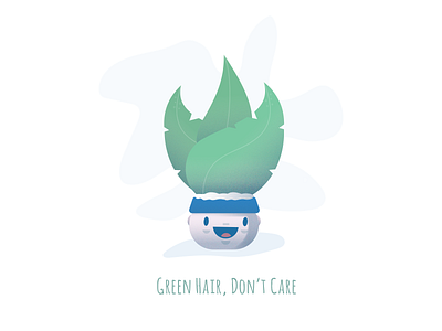 Green Hair, Don't Care... environment green hair haircut leaf leaf logo plant