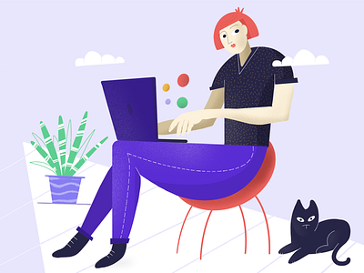 Remote Life cat clubhouse dev development man people remote remote work woman work working