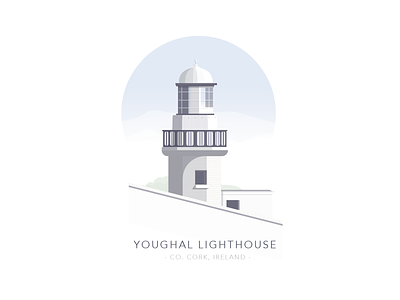 Youghal Lighthouse, Co. Cork, Ireland cork illustration ireland lighthouse line youghal