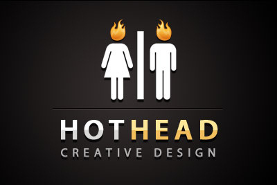 Hotheads blaze creative design fire flame hothead logo