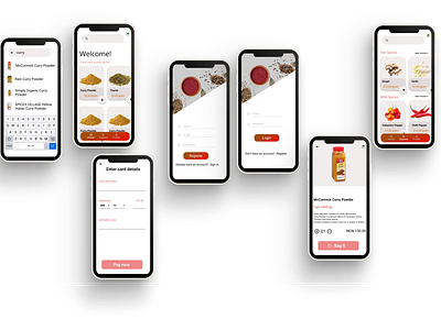 Spice delivery app: mobile design app design mobile design ui