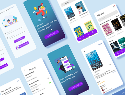 V-Book: E-book mobile app app design mobile design ui