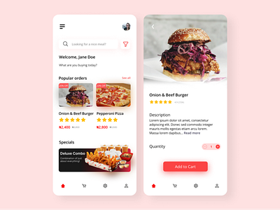 Food ordering App by Victoria Essien on Dribbble