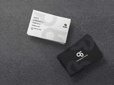 Number logo business card