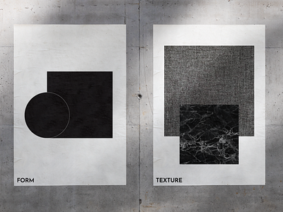Poster Studies - Form and Texture black white cartaz design gráfico form geometric design graphic design minimalist minimalista poster poster design texture