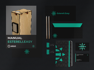 Estereli.Easy - Mockup book graphic design identity application logo minimalist mock up paper symbol visual design