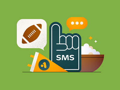 Texts We Love: Super Bowl Edition blog illustration marketing sms superbowl