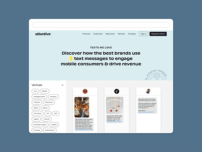 Texts We Love branding design marketing microsite sms text messaging web design webflow