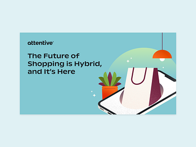 The Future of Shopping is Hybrid blog design future hybrid illustration marketing shopping sms