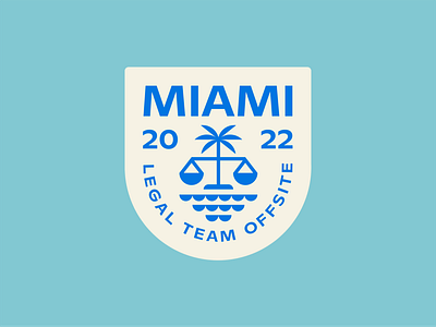 Legal Team Offsite Swag badge branding design legal marketing miami offsite shirt sms swag team