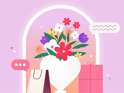 Happy Mother’s Day! blog branding design flowers illustration mothers day sms text messaging vase