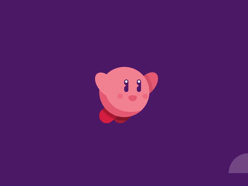 Kirby! animation fly kirby nintendo sky
