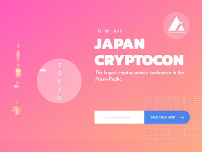 Japan CryptoConference Poster asia pacific conference composition conferences crypto currency graphic design japanese conference layoutdesign poster art poster design tokyo