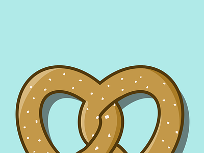 quarentine pretzel food illustration procreate