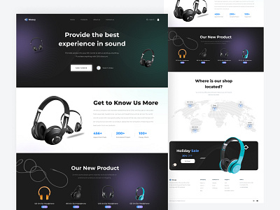 Musay - Headphone sales design exploration audio design exploration headphone landing page marketplace sales