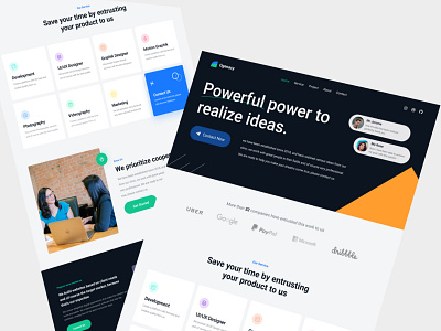 Ogenacy - agency design exploration agency branding design exploration landing page service ui