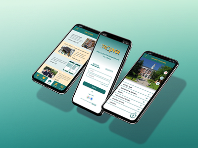 TROUVER [College Search App] app branding logo typography ux
