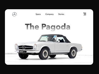 Mercedes-Benz Pagoda car cars design ui uiux ux web design website