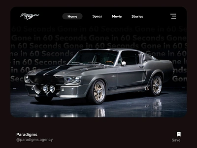 1971 Ford "Eleanor" Mustang car cars design ui uiux ux web design website design