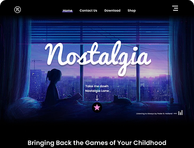 Nostalgia branding design game company games gaming nostalgia ui uiux ux web design website design