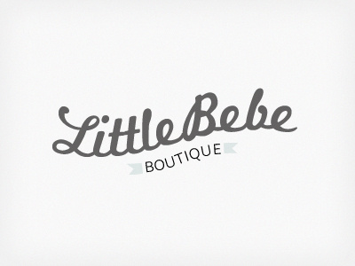 Little Bebe Boutique logo blue boutique childrens customised type logo