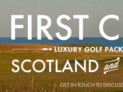 Golf tours website decoration futura golfing luxury photographic tours