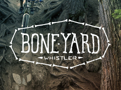 Boneyard Bike Trail bones hand drawn illustration texture typography
