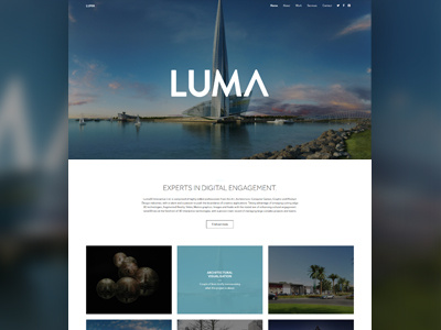 Luma 3D Studio interface parallax responsive studio ui ux web design