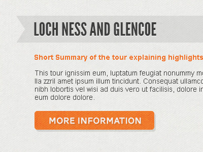 Tours Company css3 league gothic orange texture typography