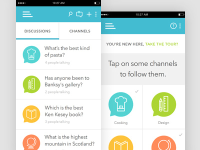 Chat App Concept discussion mobile chat ui ux ios app