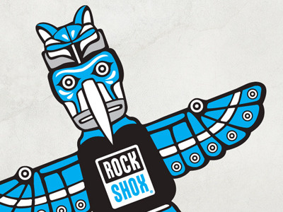 Rock Shox Sticker Competition icon illustration sticker totem