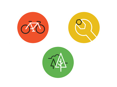 Bikestation Icons animation bike glasgow icons illustration nature repairs svg trees ui web