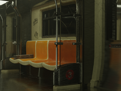 Subway Train 3d animation blender motion graphics