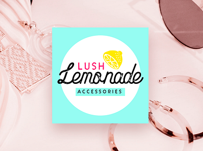 LUSH LEMONADE ACCESSORIES branding graphic design label design