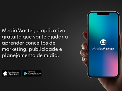 MEDIA MASTER APP branding campanha de lançamento graphic design ui