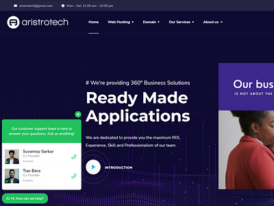 aristrotech Homepage UI