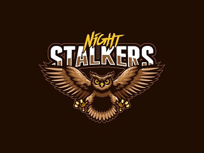 Night Stalkers Owl Logo character design esports logo mascot logo owl logo sports logo