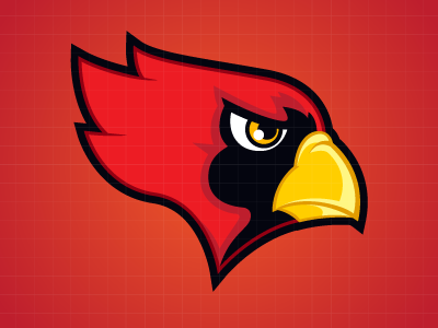 Cardinals football team design with mascot for school, college or league  sports. in 2023