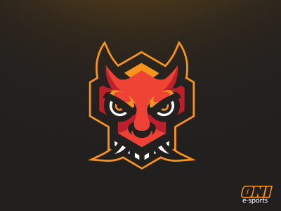 Oni character devil e sports gaming mascot design oni sports logo