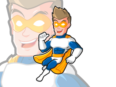 Superhero X character design hero mascot design superhero