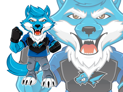 Hafnet character design e sports gaming mascot mascot design wolf wolf mascot