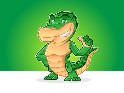 Gator alligator animal awesome cartoon character design cool crocodile green mascot mascot design reptile