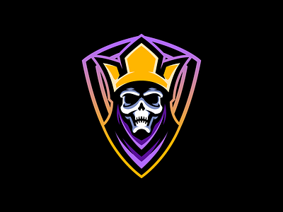 Skull King 2 bones death reaper grim reaper halloween king scary skull skull and crossbones skull logo sports logo