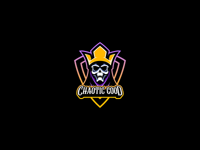 Chaotic Good boardgames fantasy mascot logo skull skull logo