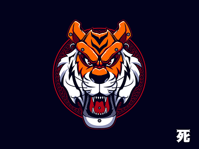 Death Tiger aggressive character design shirt design tiger tiger mascot wild animal