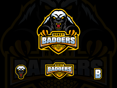 Honey Badgers badger logo badger mascot badgers basketball logo branding mascot logo sports logo