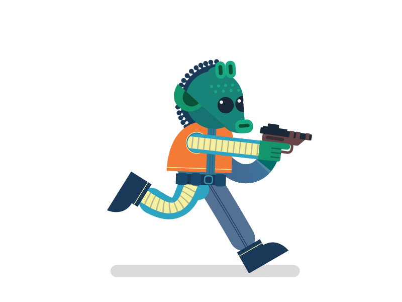 Greedo`s Run Cycle 2d after effects animation flat greedo motion design run cycle star wars