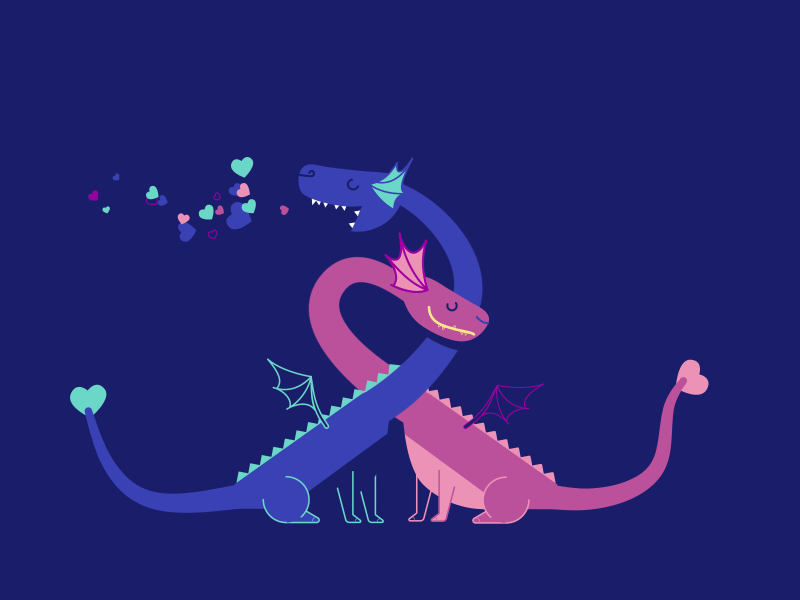 Dragons In Love by Mykyta Kobets on Dribbble
