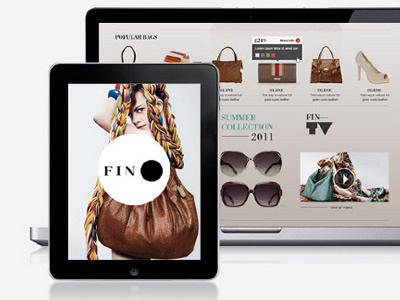 Digital Fashion interface ios ipad website